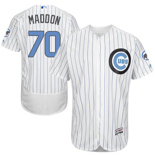 Cubs #70 Joe Maddon White(Blue Strip) Flexbase Authentic Collection Father's Day Stitched MLB Jersey